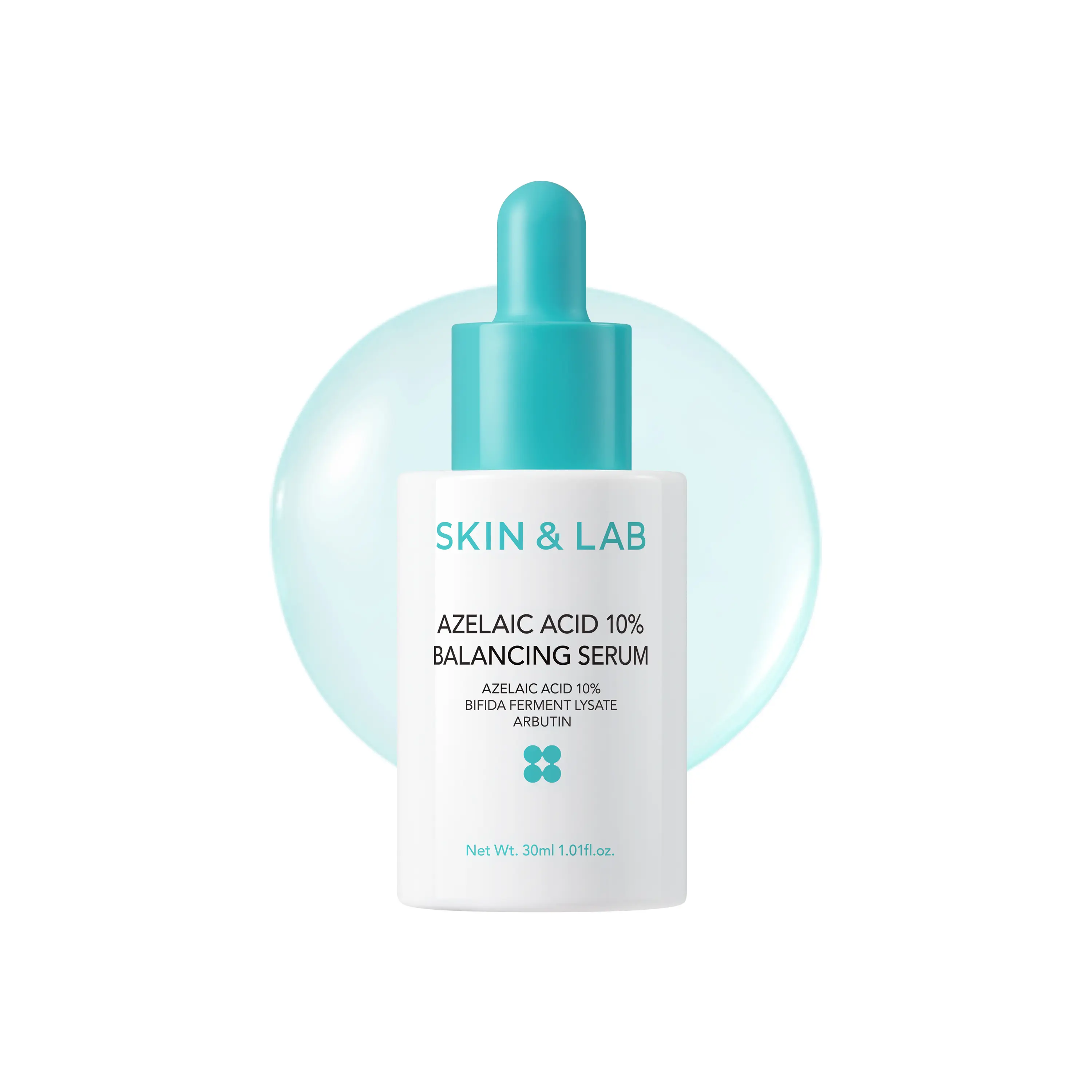 SKIN&LAB Azelaic Acid 10% Balancing Serum | Bifida Ferment Lysate & Arbutin | Lightweight Daily Facial Serum for Redness Care, Uneven Skin Tone & Oil Balance | 30ml (1.01 fl. oz.)