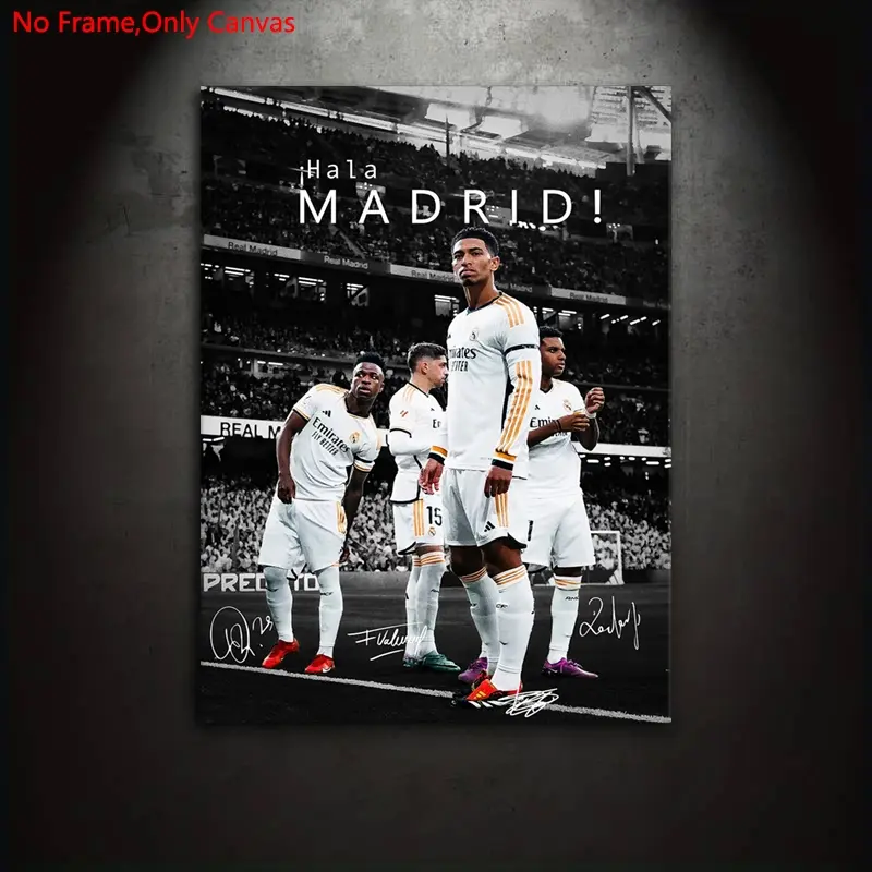 1 piece/set of frameless canvas print posters, classic modern sports art, football stars, perfect gift for football fans, ideal gift for bedroom, living room, kitchen, dormitory corridor, mural, wall decoration, room decoration, Modern Home Decor