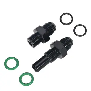 3MIRRORS 6AN to 1/4NPS Transmission Cooler Adapter Fittings for GM 1997-2007 1/4-18" NPSM Threads 4L80E 2-Pack T6061 Aluminum