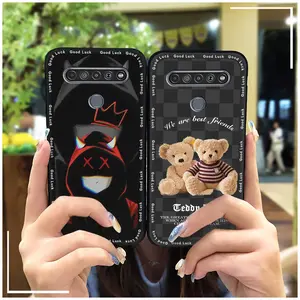 TPU Phone Protector Phone Case For LG Stylo6 Cell Phone Sleeve Cartoon Cover Fashion Design Protective Full wrap Back Cover Anti-knock Anti-dust Silicone Waterproof Dirt-resistant
