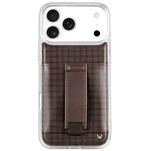 Walli Cases Cafe Gingham Phone Case with Wallet and Finger Strap