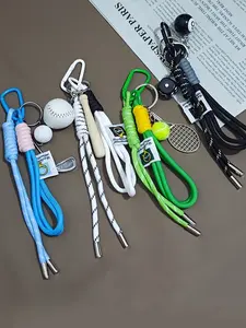 Retro Sports Style, Paired With Mini Sports Accessories Such As Golf, Baseball, Tennis, Keychain For Bags, Suitable For Decorating Backpacks And Keys For Daily Commuting And Sports Outings, And Can Also Serve As A Gift Between Girlfriends
