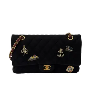 Pre-owned CHANEL wool Crossbody Bags Medium Paris Hamburg Charming Flap Bag