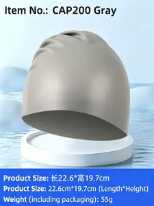 Adult Professional High Elastic Silicone Bubble Swim Cap, Waterproof Ear Protection, Non-Irritating, Solid Color, Dedicated Swimming Hat