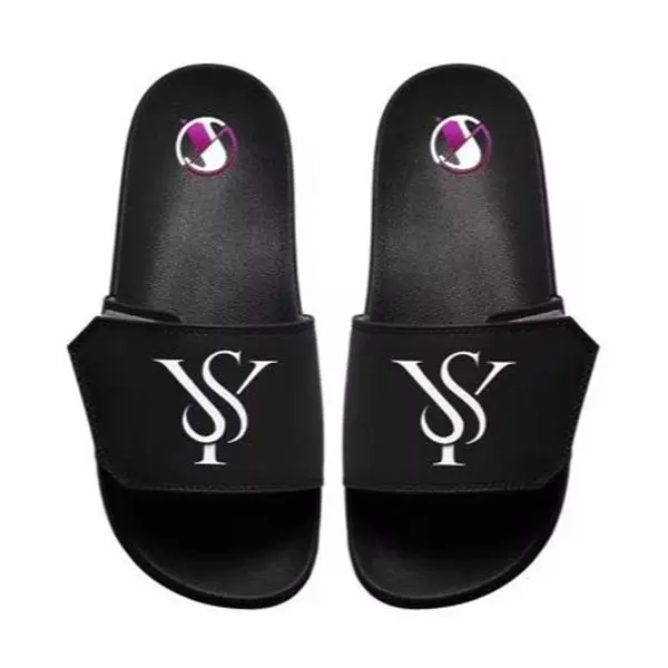 Yanslim Adjustable Open Toe Black Slipper