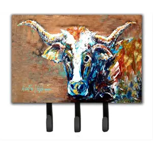 Carolines Treasures  On The Loose Brown Cow Leash Or Key Holder