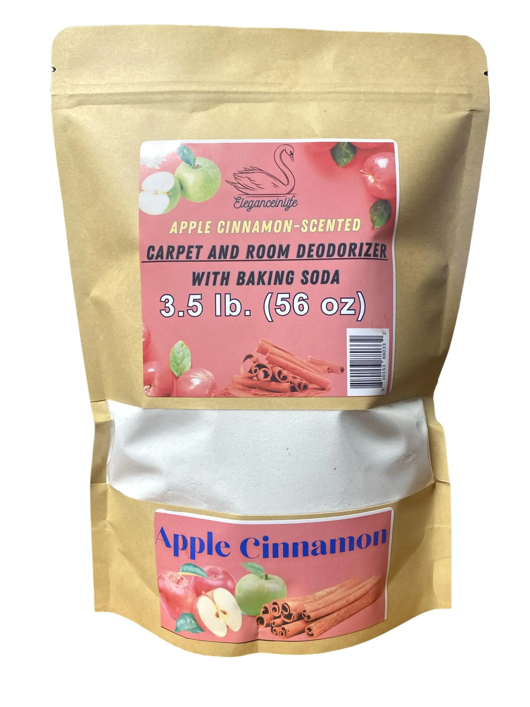 Eleganceinlife Apple Cinnamon-Scented Carpet and Room Deodorizer with Baking Soda 3.5 lb 56 oz Household Perfume for Fresh Air