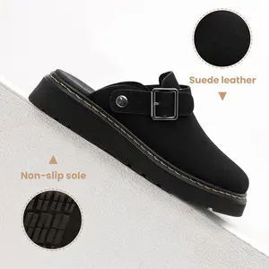 Women's Clogs Shoes with Back Strap Comfortable Latex Footbed Slip-On Adjustable Slingback Mules Zapatos Para Mujer