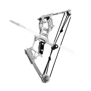 5.9in Stainless Steel Mini Bow Display & Play Set – Compact Design for Hobby Use & Gift Giving