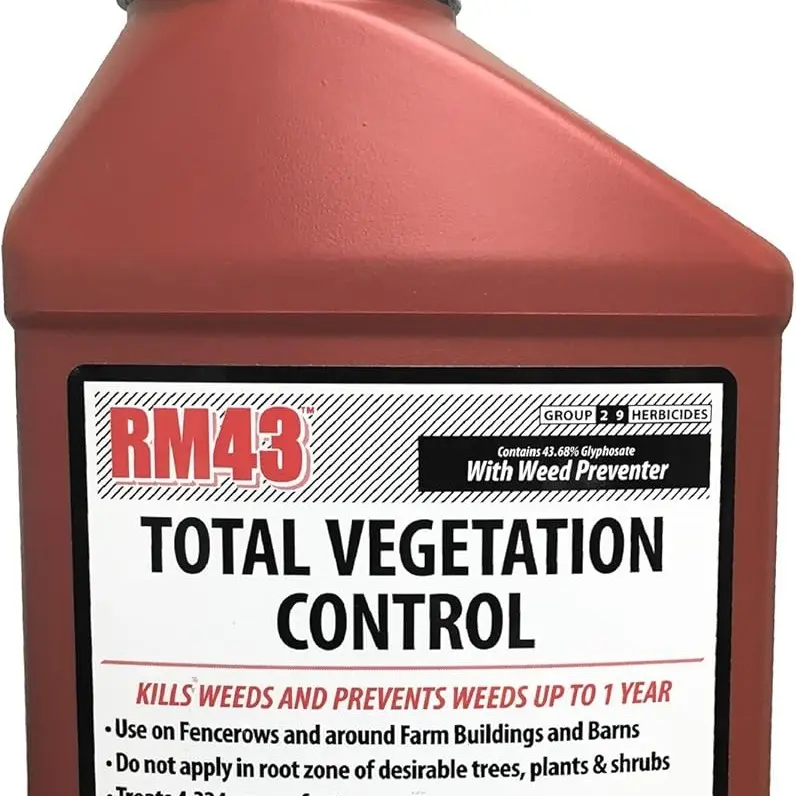 Ragan & Massey 15044 32oz RM43 Total Vegetation Control Herbicide - Home Improvement Garden Supply for Fencerows, Roadsides, Vacant Lot Control