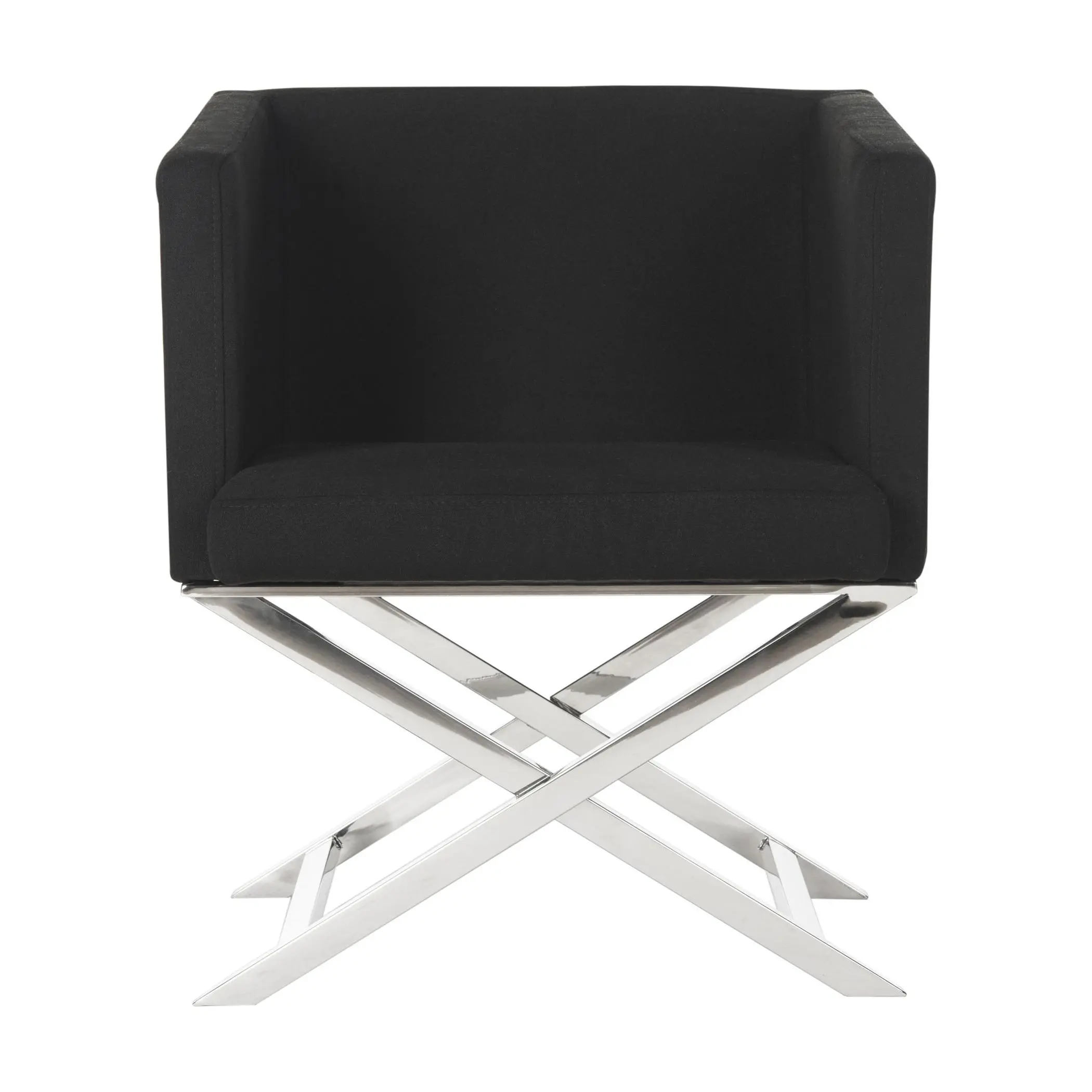 Safavieh Celine Chrome Cross Leg Chair