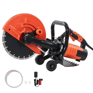 VEVOR Electric Concrete Saw 12 in 1800 W Motor with 4.5 in Adjustable Depth Wet Cutting for Stone Brick Includes Water Line Pump Blade