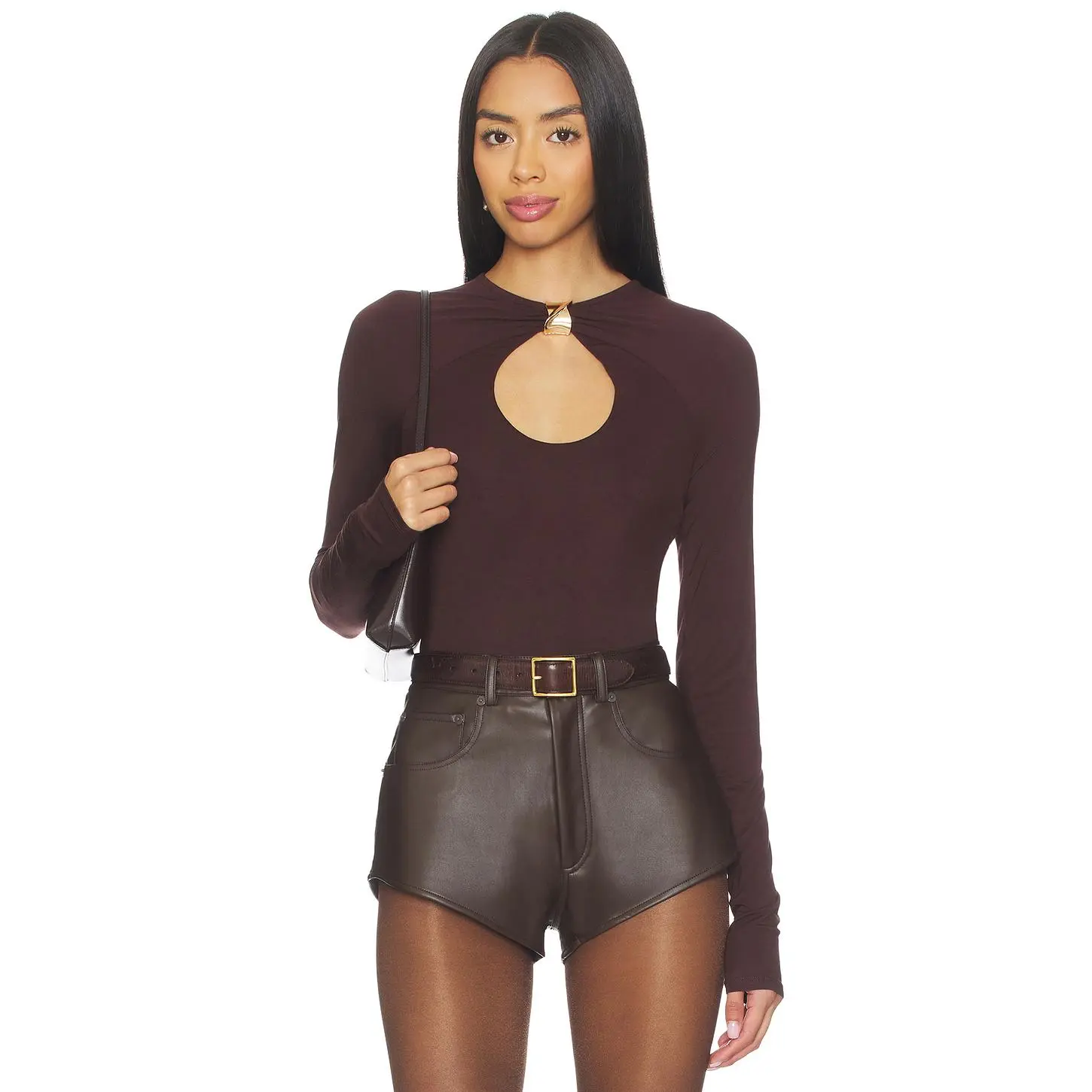 Lovers and Friends Adeline Top in Dark Brown