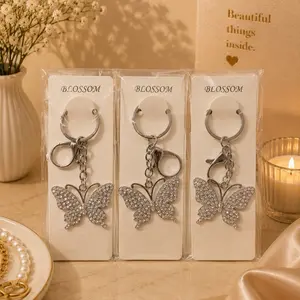 3 Silver-Tone Butterfly Charms