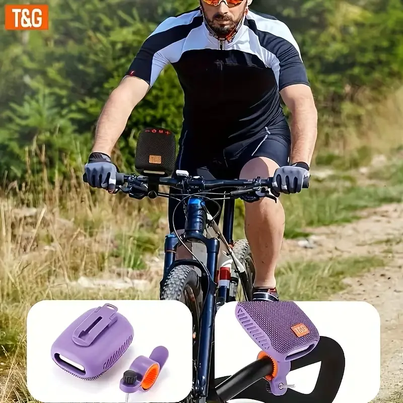 T&G TG392 Compact Outdoor Cycling Portable Bluetooth Waterproof Speaker - IPX5 Waterproof, TWS Stereo, FM Radio, TF Card & USB Drive Support for Phones & Tablets, Portable Speakers, Bluetooth Portable Waterproof Speakers