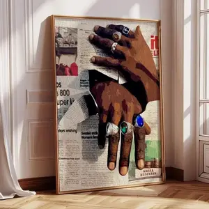 Afrocentric Urban Black Wall Art Poster Ethnic Home Aesthetic Bold African Prints Wall Art Decor Minimalist posters wall decor Decorative Artistic Decoration Gift Hanging Ornaments Room Photo Frames Glossy