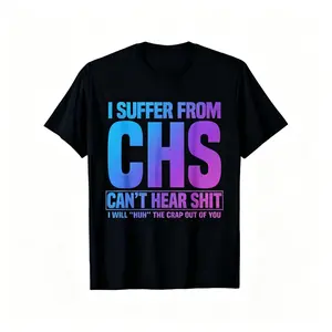 Humorous Funny CHS Themed Squirrel Graphic T-Shirt Comfortably Suitable for Men Daily Wear