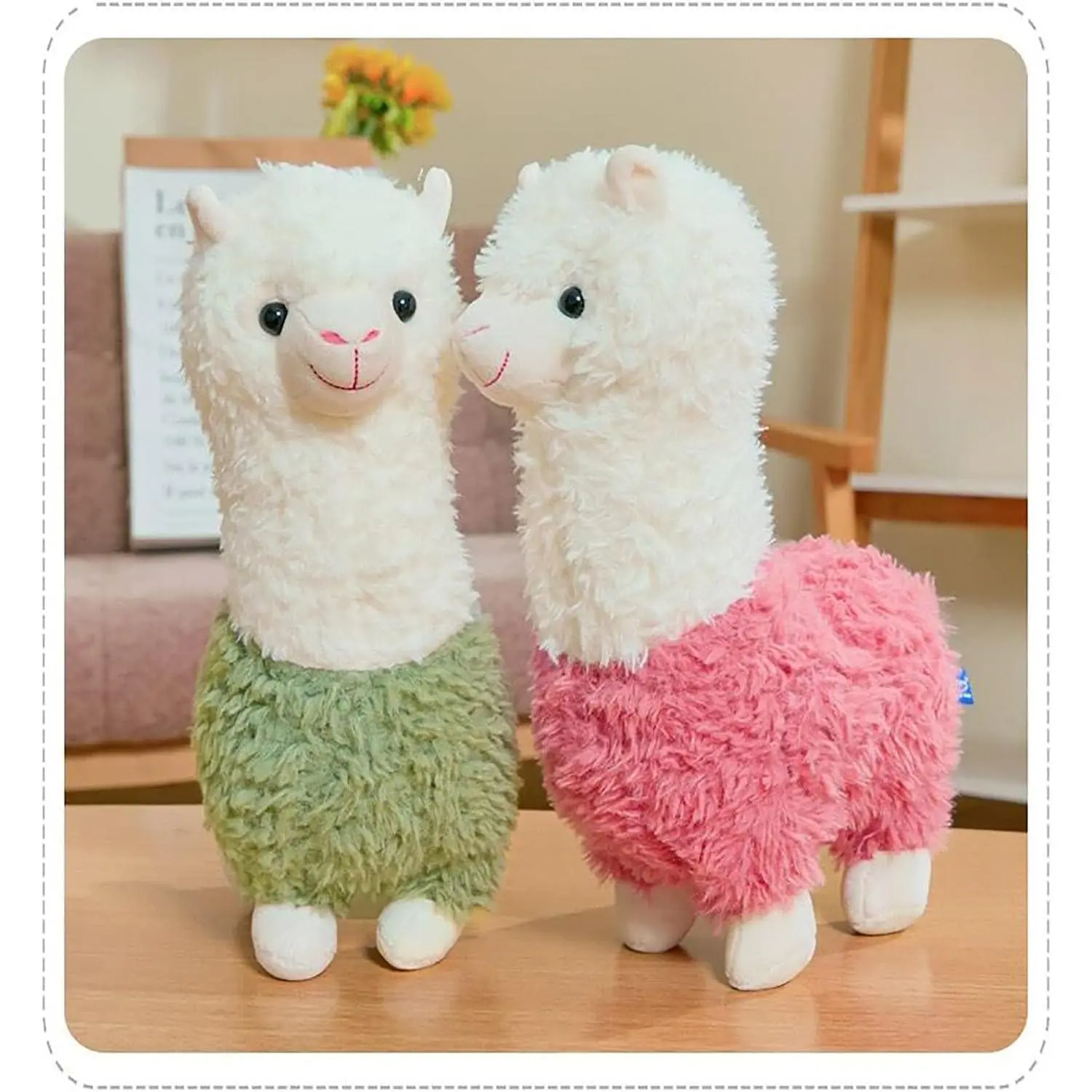 Llama Stuffed Animal Single Doll - 11.8in Soft Fabric Shape Memory Unisex Plush Toy, Christmas Gift for Girls Boys, Mobile Phone Selfie Accessory, 24 Hours