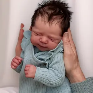 19-in Olive Green Reborn Baby Doll with Complete Accessory Set, Lifelike Realistic Girl Toy That Stands Alone, Ideal Gift for Kids & Collectors (Holiday, Birthday), Reborn Doll