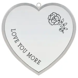 Dicksons  Heart Mirror Love You More Large Silver