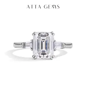 3.0CT Synthetic Moissanite ring D Color VVS1  Anniversary  Engagement Gift Wedding Band R146