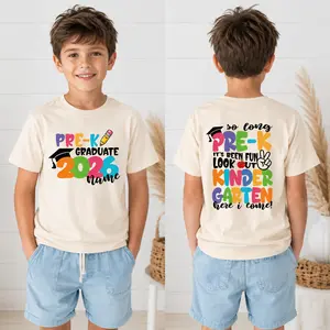 Personalized Pre K Graduation Shirt, Kindergarten Here I Come Tee, Custom Preschool Graduate Shirt, Toddler Youth Tee