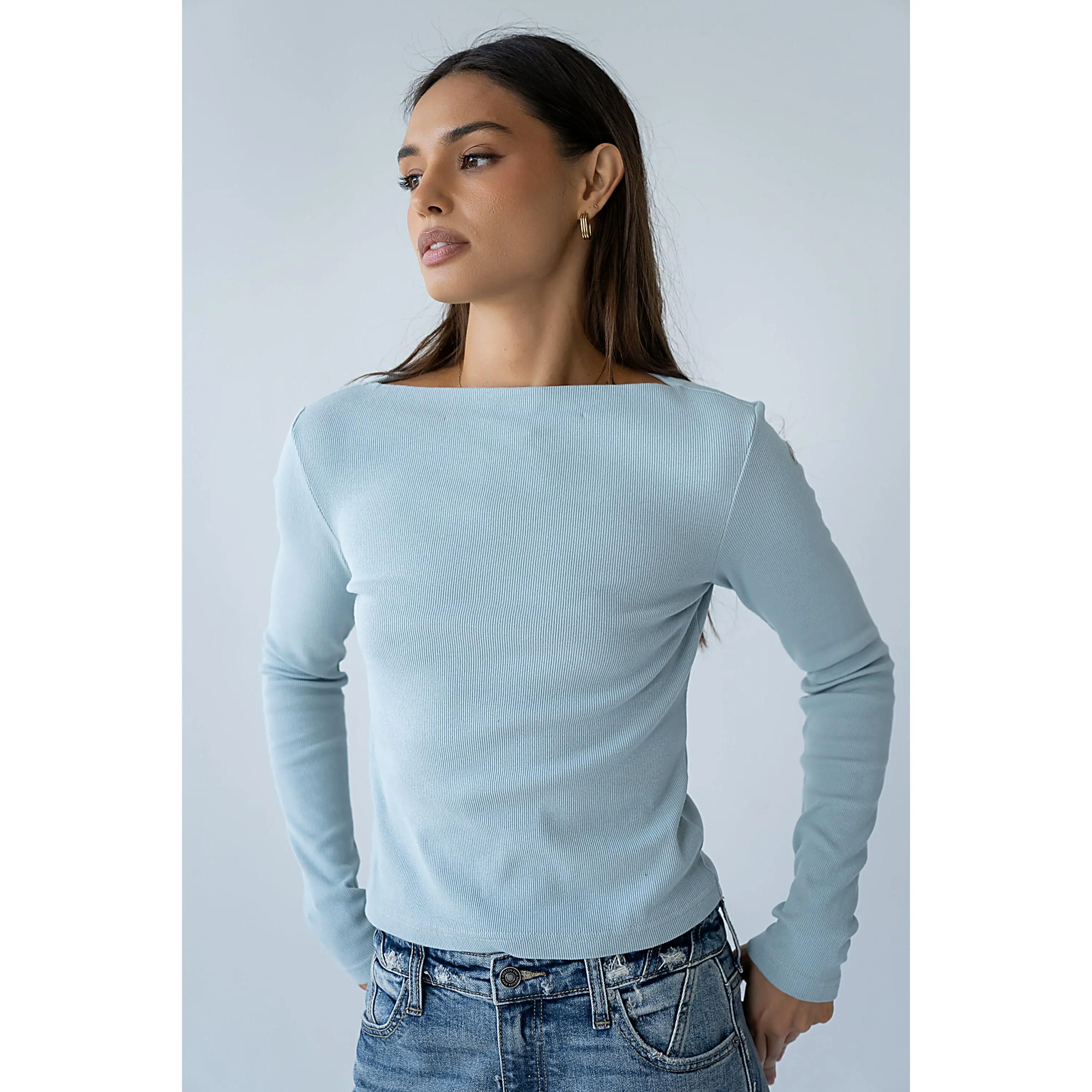 Becca Boatneck Top in Blue
