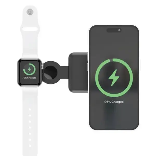 Just Wireless 2-in-1 Portable Wireless Charger - Black Just Wireless 2-in-1 Portable Wireless Charger - Black