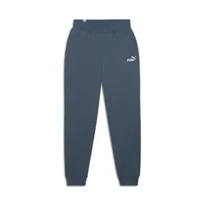 PUMA Womens Essentials Embroidered High Waist Sweatpants Casual - Blue