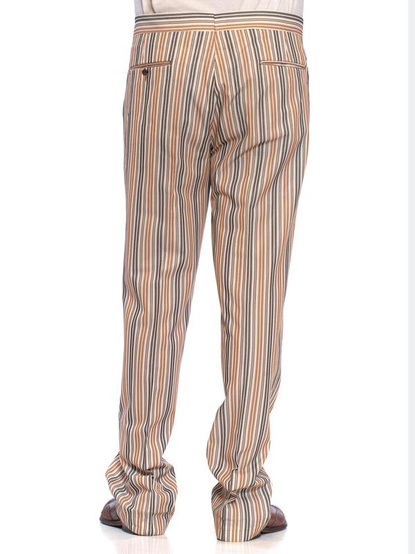 1960S GLEN OAKS Striped Polyester Men's Pants