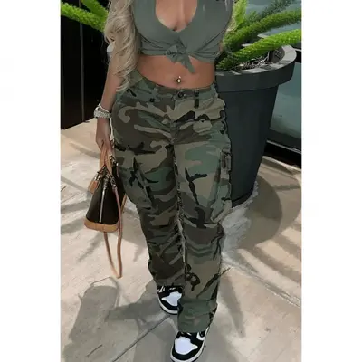 How to Style Carho Camo Pants Eith Heels N Jersey TikTok Shop