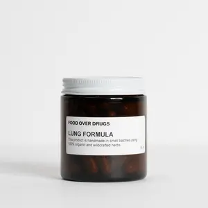 FOOD OVER DRUGS Lung Formula - 60 ct Herbal Lung Detox Capsules for Easy Breathing & Cleansing Natural Supplement