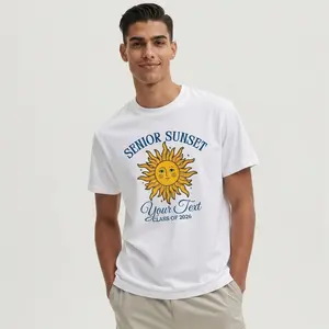 Carpesun Custom Text Senior Sunset Shirt 2026, Comfort Colors Boho Senior Sunset Tshirt, High School Seniors Class of 2025 Personalized Graduation Event Oversized Shirt,Class of 2025 Senior Sunset Top Tshirt