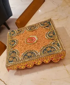 Handcrafted Wooden Chowki (Bajot) Home Organizer Boxes - For Home Supplies Storage and Display