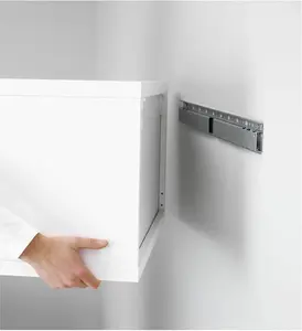 IKEA BESTÅ Suspension Rail – Silver Wall Mount Support Bracket for Storage Units, Value Pack of 4