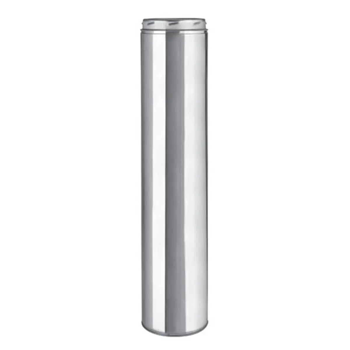 212 MAIN Ultra-Temp Stainless Steel Round Tube Chimney (Model 6UT-24) - 6x24 in, 24 inches Length, 1-Inch Solid Pack Insulation, UL Certified, Safety-Focused Fire-Safe Sturdy Design Unit, Heat-Resistant All-Fuel Chimney System for Normal Stove Operation