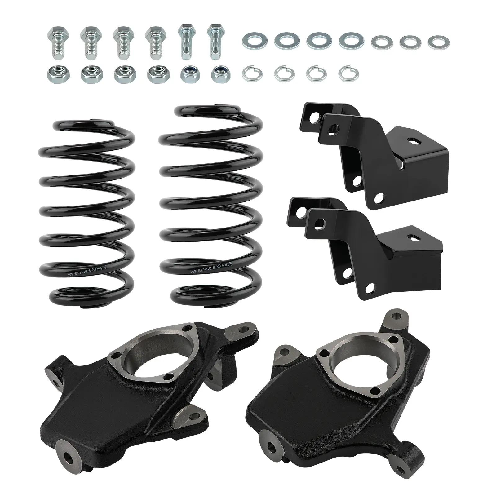2 Front 4 Rear Drop Spindle Lowering Kit compatible for Chevy Tahoe GMC Yukon 2007-2014