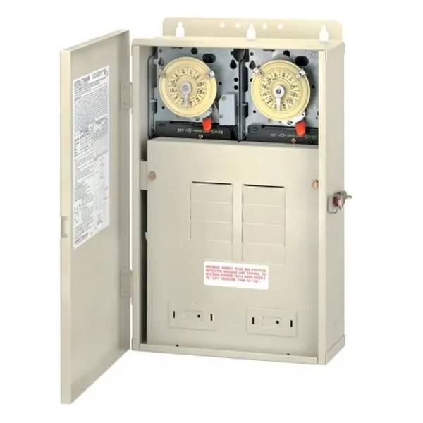 Intermatic T32404R Heavy-Duty Timing Control - Panel with 1 T104M201 Compatible, for Landscape Lighting, Sprinkler Systems (Aquatic Fitness & Outdoor Sports Equipment), Fountains, Security Systems, Heavy-Duty Series Control, Panel With ( One) T104m201