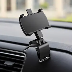 360° Rotating Car Phone Mount Dashboard & Visor Clip On Universal Holder Anti-Slip Phone Stand for Car Truck Navigation Compatible with Cell Phones