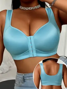 Front Closure , Full Coverage Supportive Wireless Lift , Comfortable Everyday T‑Shirt plus size bras