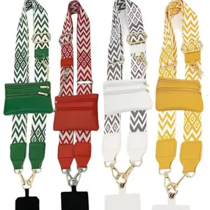 Classic floral pattern simple shoulder bag phone strap with wallet, phone strap with wallet, shoulder bag phone strap with zipper pouch, adjustable phone strap, phone wrist strap, phone charm, Halloween gift, Mother’s Day gift, birthday gift