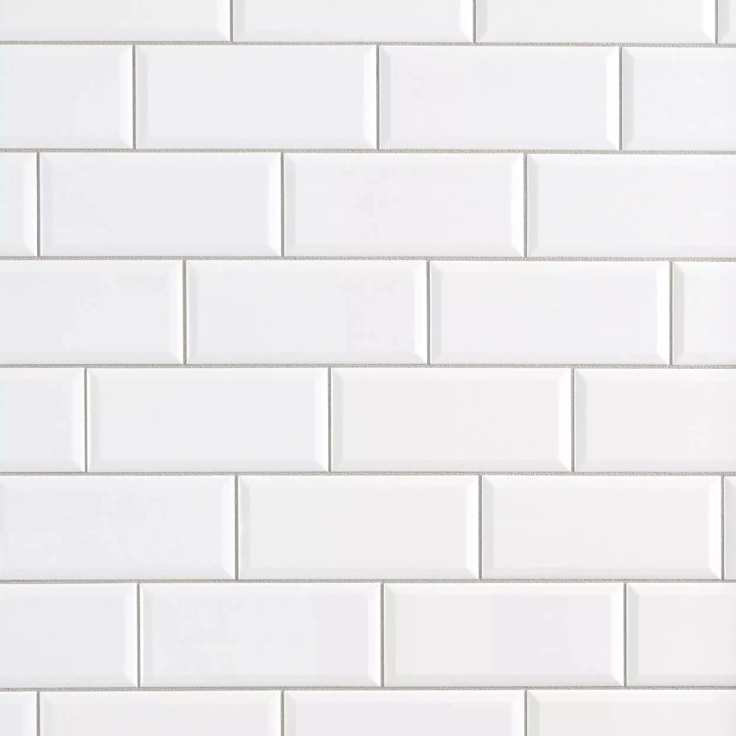 Eclipse 4" x 12" Beveled White Subway Wall Tile