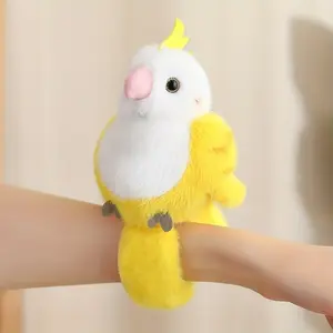 Cute Parrot Plush Toy, Colorful Bird-Themed Kids Wearable Bracelet, Adorable Collectible Animal Accessories for Children