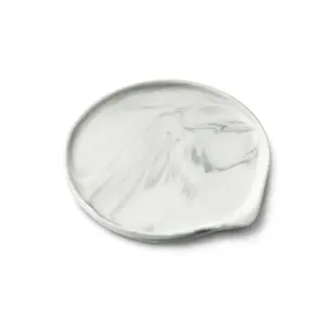 Marble Ceramic Spoon Rest, Heat Resistant Dishwasher Safe Kitchen Counter Utensil Spoon Holder Decor For Stove Top