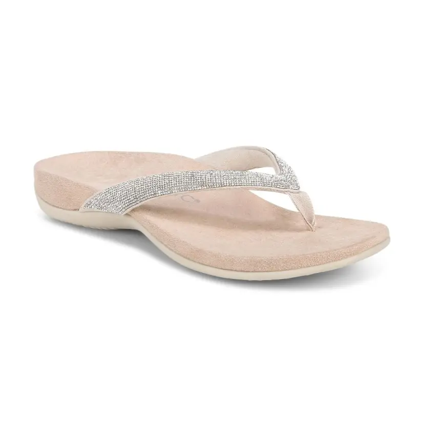 VIONIC Dillon Shine Toe Post Sandal - Cream