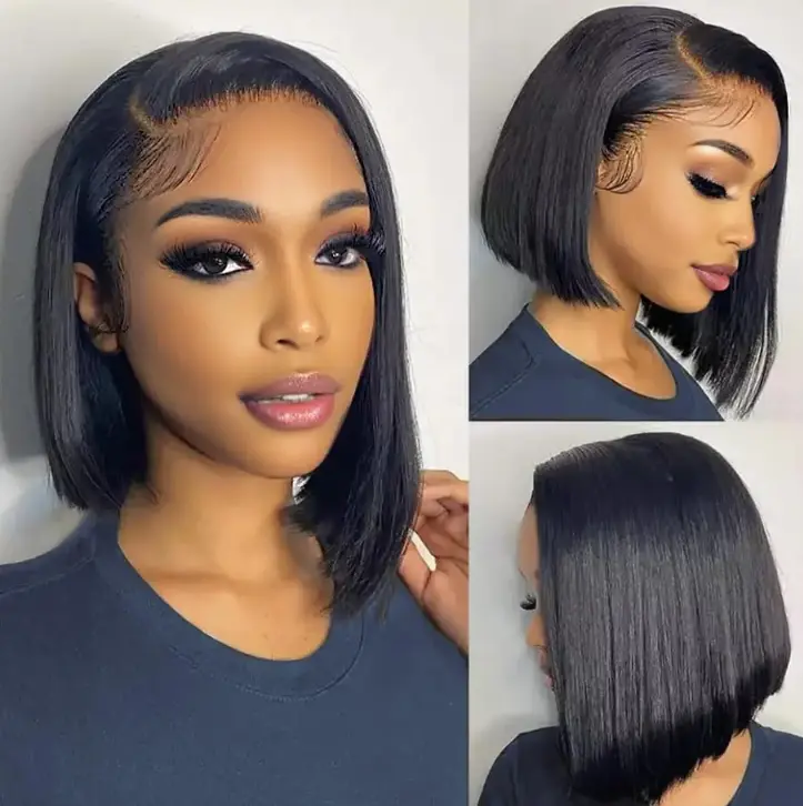 13x4 HD Straight Lace Front Bob Wig Human Hair for Black Women, Glueless Lace Frontal Wig, Short Bob Wig, Summerwins