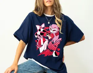 Helluva Boss Stolas X Blitzo Shirt, Helluva Boss Unisex T-Shirt, Helluva Boss Stolitz Merch, Helluva Boss Cotton Tee