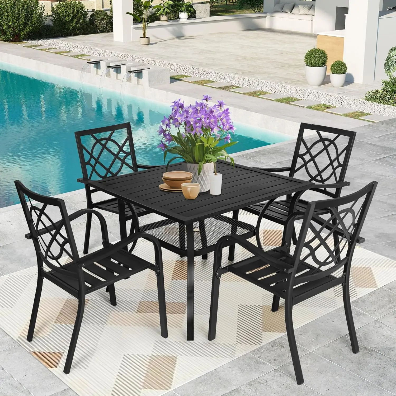 4-Piece chairs with table