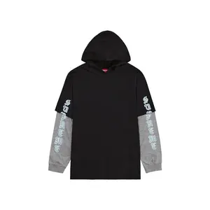 Supreme Layered Hooded L/S Top Black (men) by StockX