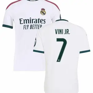 Unisex Vini Jr White Soccer Jersey Personalized Name & Number Football Shirt Unisex Breathable Fan Style Tee 2026/2027 Home